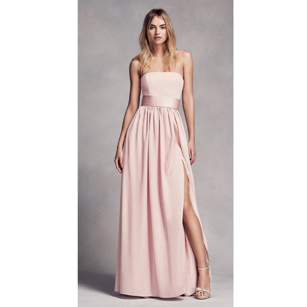 [Vera Wang] Long Strapless Prom Dress w/Belt